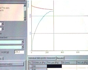 Measured values on screen